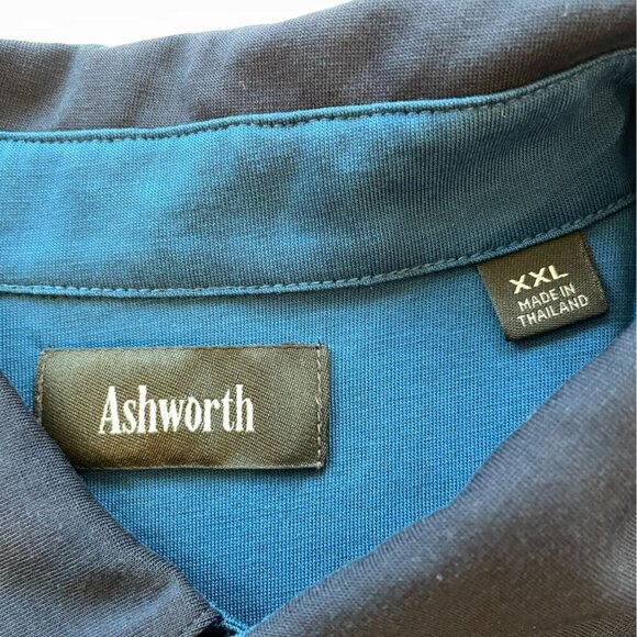 Ashworth EZ Tech Hi Def Men's 3-Button Striped Golf Polo Shirt Size XXL in Black - Picture 10 of 14